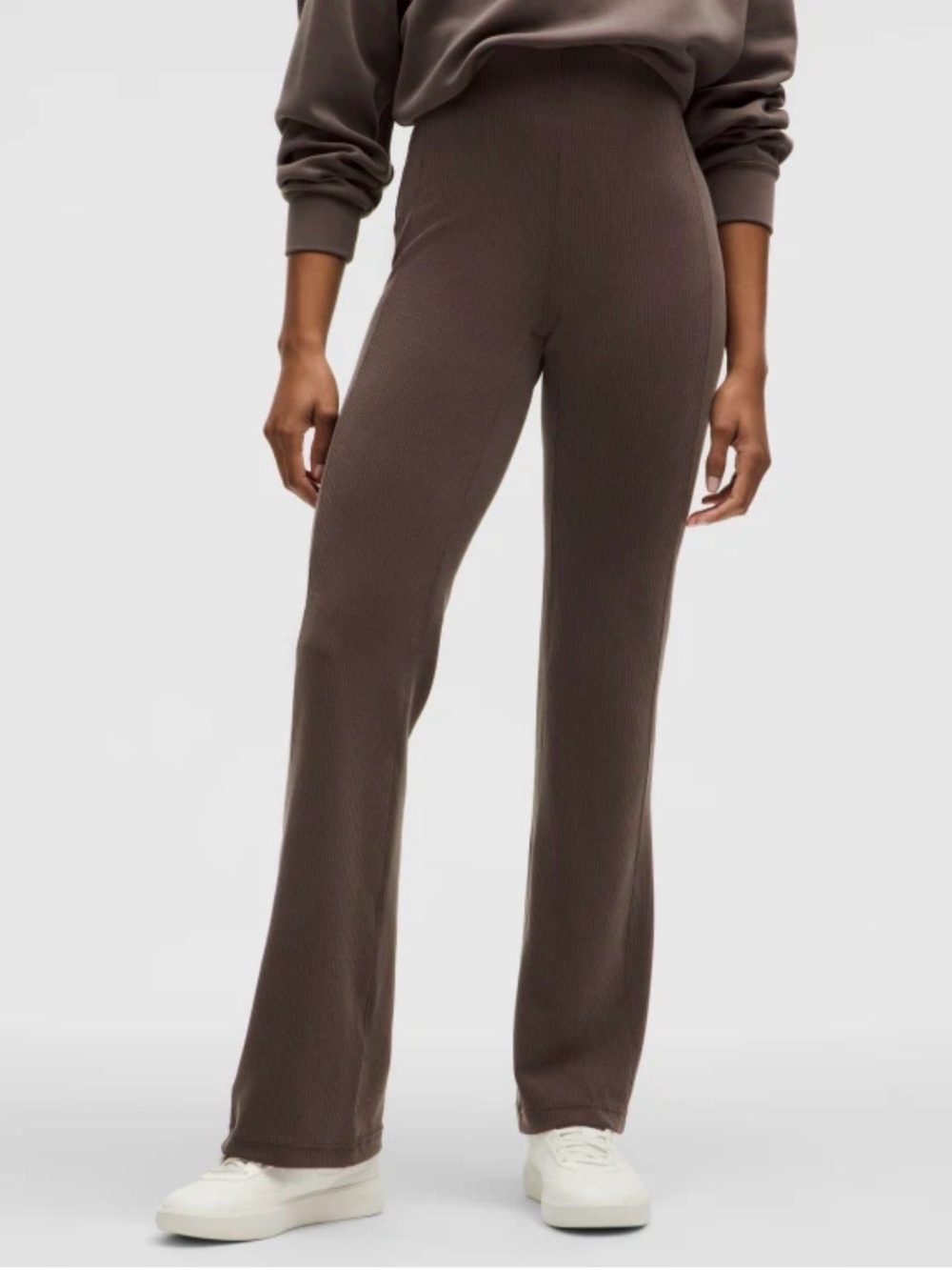 Lululemon Ribbed Softstreme Flared Pants 33 Inseam High-Waist Rise Knit Leggings